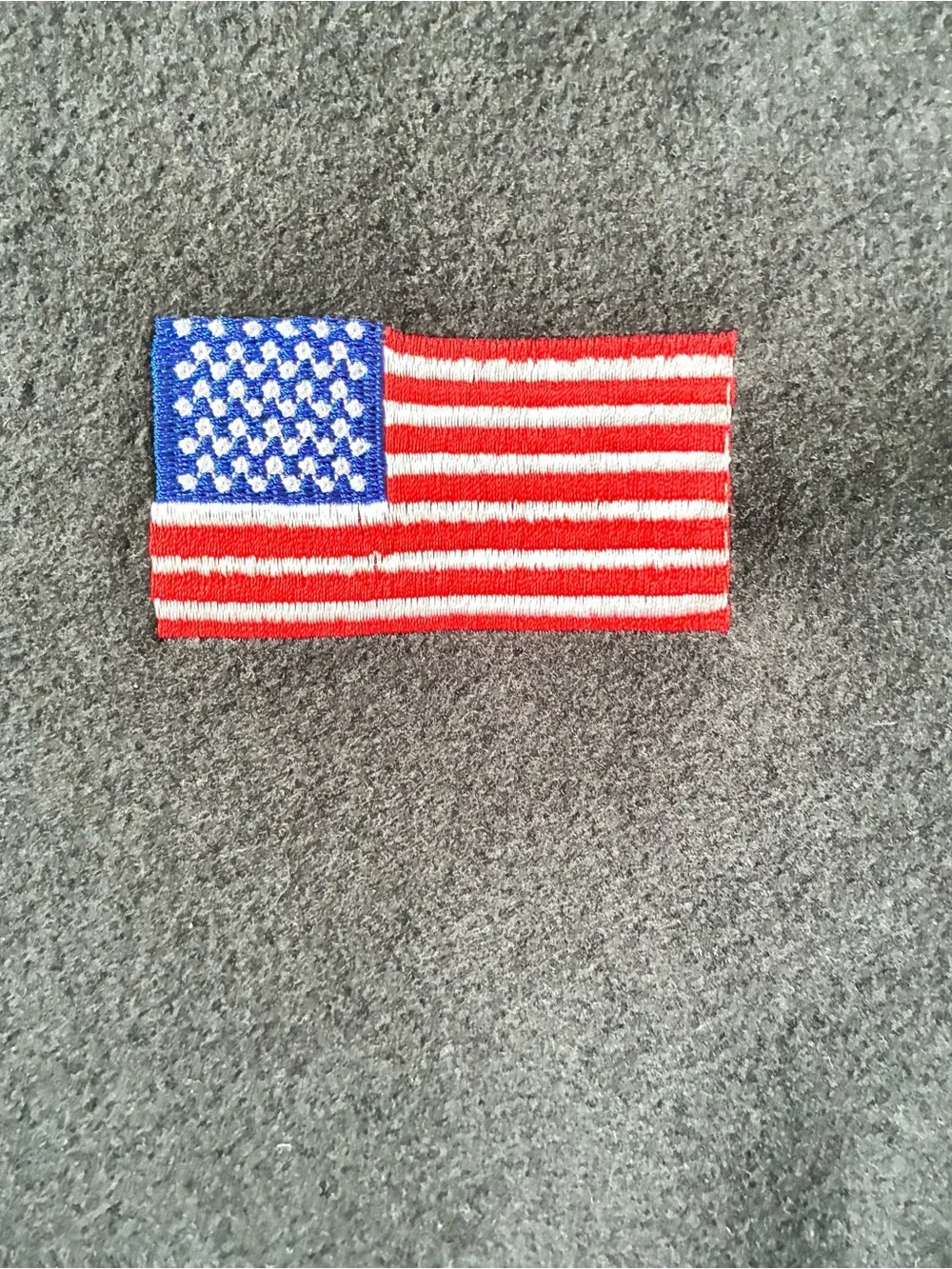 USA Flag Embroidered Black Fleece Scarf Soft Warm Patriotic Style 54